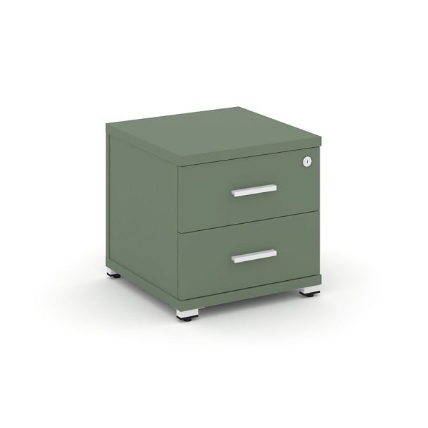 Concept Тумба приставная 2 ящ. CN.TUP-001 W Кобо/Металл Белый 420*420*416 - Вид 1