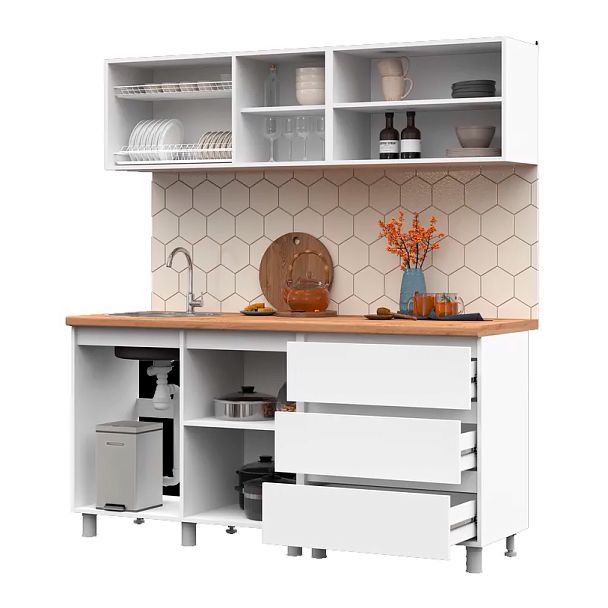 Кухня Хелен 1,7 белый/белый - Вид 2