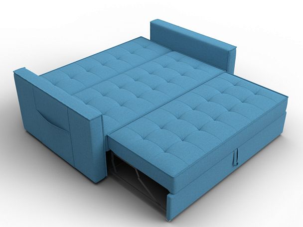 Диван прямой Лига-104 (140) Рогожка голубой - Вид 8