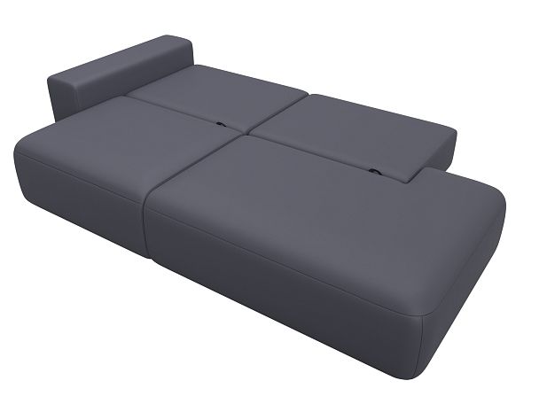 Диван прямой Лига-036 НПБ Модерн подлокотник слева Экокожа серый - Вид 9