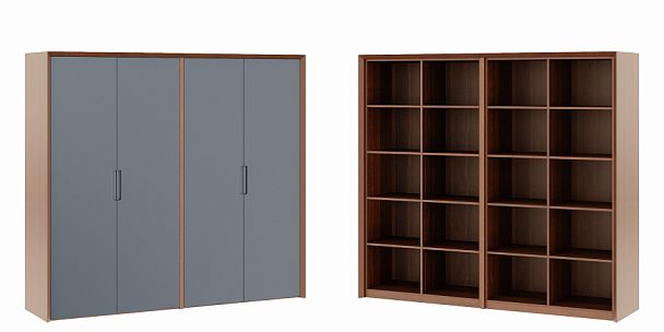 Шкаф для бумаг 4 двери Concept 210x50x185,5 дуб капучино - Вид 1