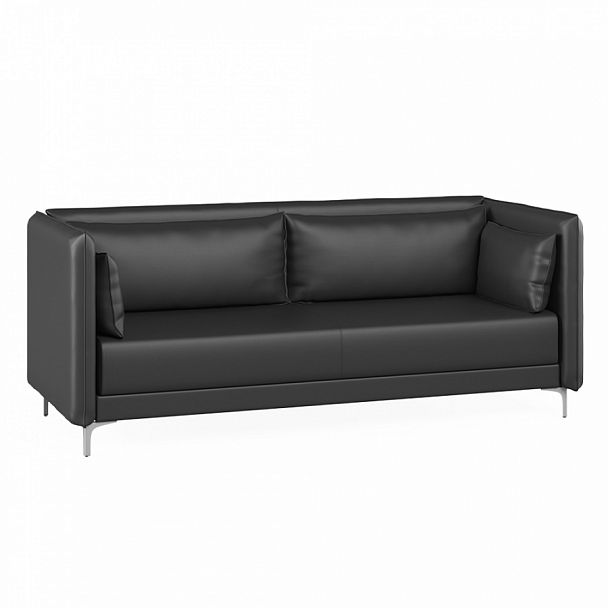 Диван трехместный низкий Lang 218x91x84 чёрный - Вид 1