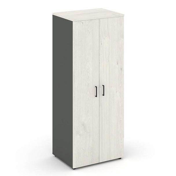 Стайл Проджект Гардероб широкий глубокий SN.GB-004 Антрацит/Дуб Наварра/Черный Ручки 796*600*1982 - Вид 1