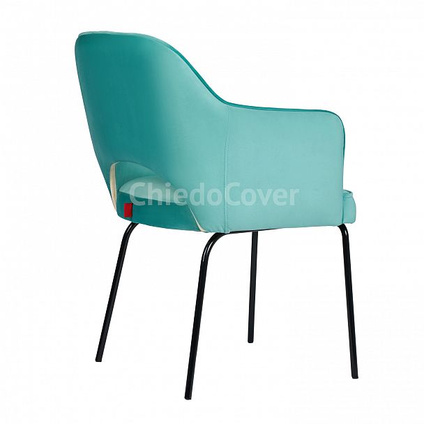 Стул Роза, вельвет голубой, металлические ножки - Вид 5