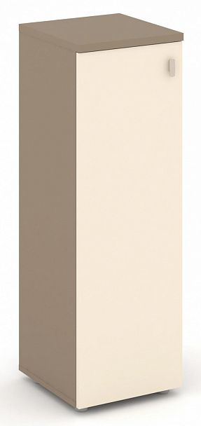 Шкаф средний узкий (1 средний фасад ЛДСП) "ESTETICA" ES.SU-2.3  Сатин - Вид 1