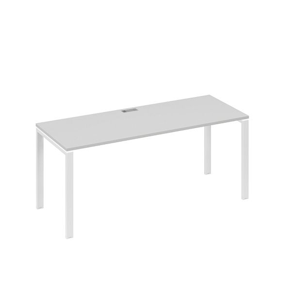 Стол письменный на металлокаркасе UNO A4 А4 Б1 016 БП серый / металлокаркас белый - Вид 1
