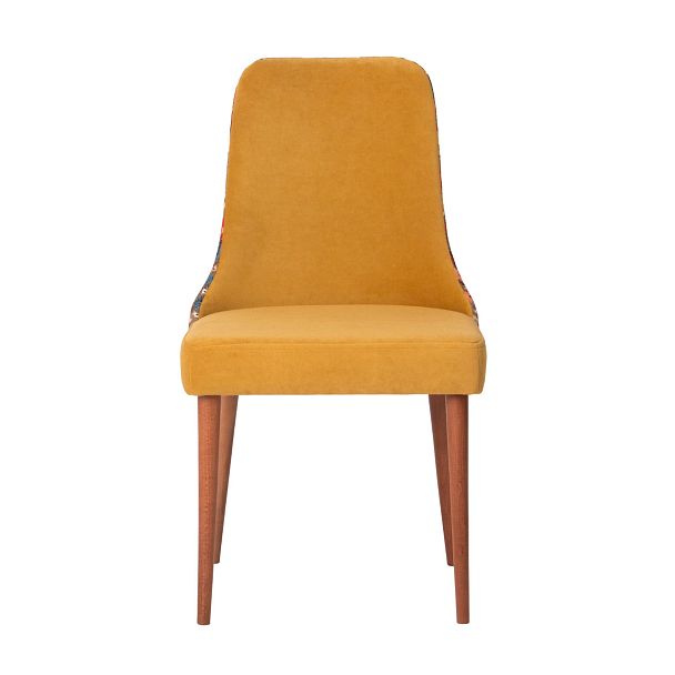 Стул Kongsberg без прострочки, велюр Teddy 011, спинка гобелен Келим, ножки бук - Вид 9