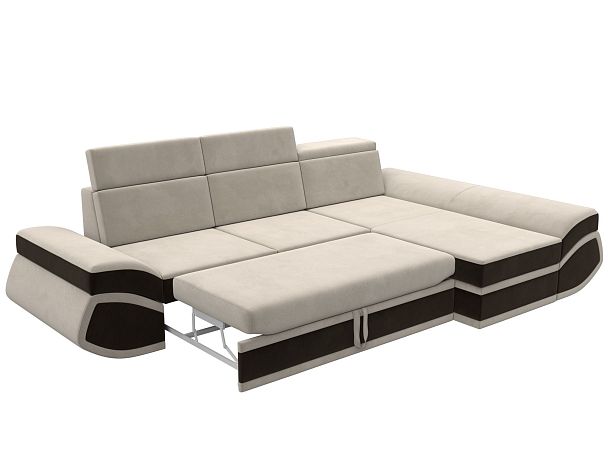 Диван угловой Лига-032 правый угол Микровельвет бежевый - Вид 7