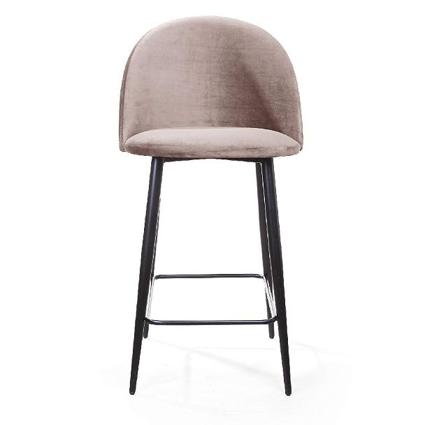 Стул полубарный Thomas, бархат пепельно-бежевый 25 - Вид 2