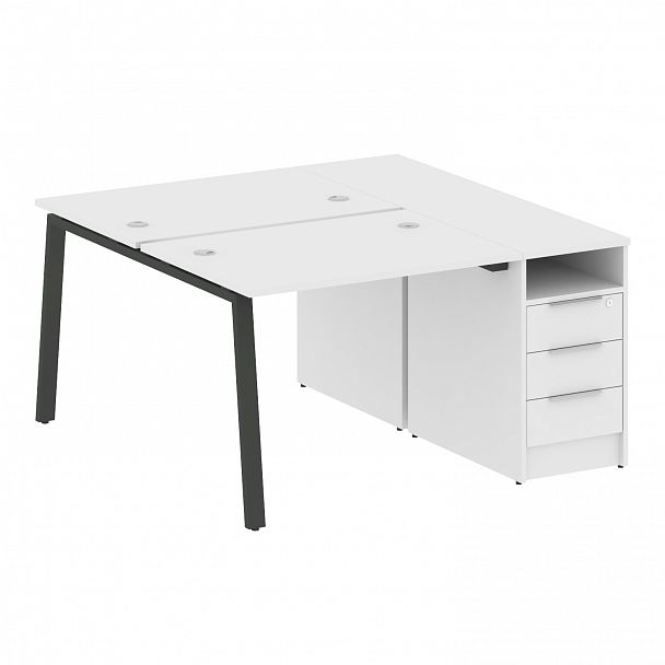 Рабочая станция "Metal System" БА.РС-СТП-2.1 белый/антрацит - Вид 1