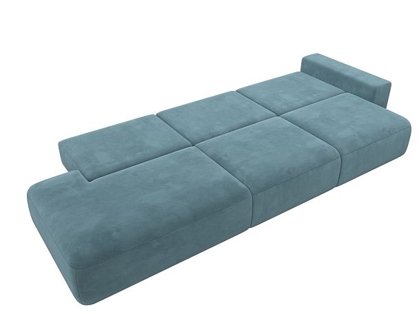 Диван прямой Лига-036 Модерн Лонг подлокотник справа Велюр бирюзовый - Вид 10