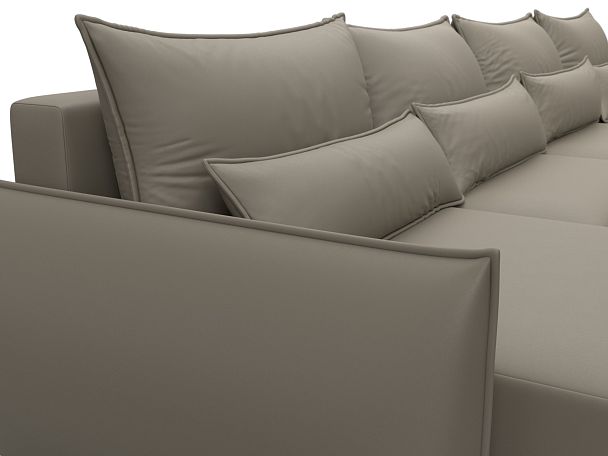 Диван П-образный Лига-051 НПБ Лонг Экокожа бежевый - Вид 4