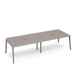 Стол для переговоров с кабель-каналом METAL Time metal ТМ М1 155-2 вяз либерти (корпус, столешница, топ) / мокко премиум (фасад) - Фото предпросмотра