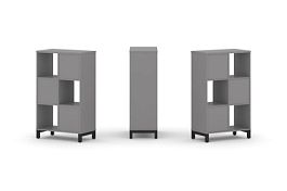 Стайл Проджект Набор стеллажа одностороннего, 3 яруса SN.NS-321 Серый Пепел/Металл Черный 754*400*12 - Фото предпросмотра