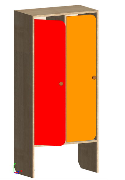 Шкаф детский 2-секционный для одежды ШЛД-009 - Вид 2