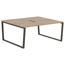 Стол 2-х местный EVWST 1716 Дуб Денвер светлый/Мокко 1760х1606х750 EDIS - Фото предпросмотра