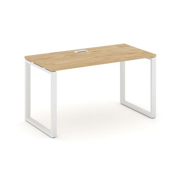 Стайл Проджект Стол письменный SN-6O.SP-003 Тиквуд Светлый/Металл Белый 1380*600*750 - Вид 1