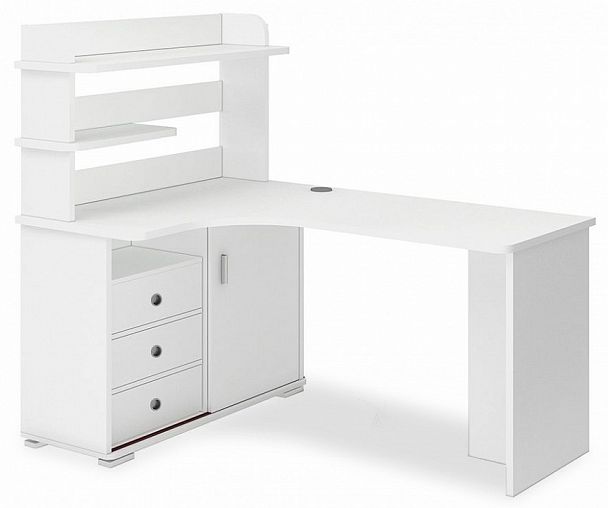 Стол компьютерный Домино СР-165 Белый левый - Вид 1