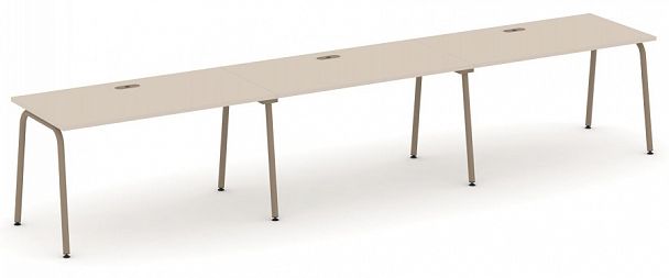 Рабочая станция на 3 места "ESTETICA" ES.RS-3.3-LK Капучино - Вид 1