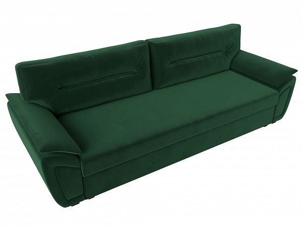 Прямой диван Нэстор Лайт (полностью велюр зеленый) - Вид 5