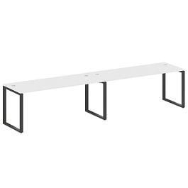 Metal System Р. ст. на 2 раб. места на О-образном м/к БО.СМ-2.5 Белый/Антрацит металл 3600*720*750 - Фото предпросмотра