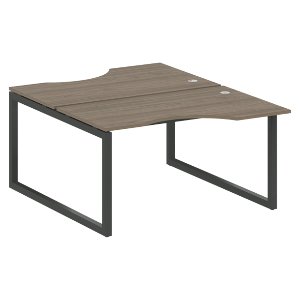 Metal System Quattro Р. ст. криволинейная на О-образном м/к 50БО.РАС-СА-2.2 Вяз/Антрацит металл 1400*1835*750 - Вид 1