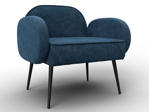 Кресло Лига-086 Велюр синий - Вид 1