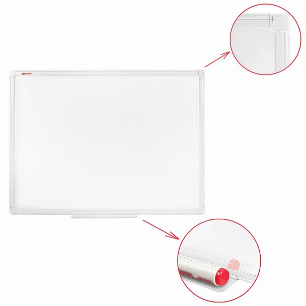 Доска магнитно-маркерная 45х60 см, ПВХ рамка, BRAUBERG "Standard", 237560 - Вид 4