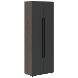 Шкаф для одежды VWCS 80.1 Яшма черный/Дуб Сильвер 800х430х2253 VELION - Фото предпросмотра