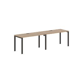 Стол 2-х местный EUWST 2767 Дуб Денвер светлый/Мокко 2726х670х750 EDIS - Фото предпросмотра