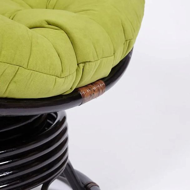 Кресло-качалка Папасан/Papasan (W 23/01 B) /с подушкой/Antique brown (античный черно-коричневый) - Вид 7