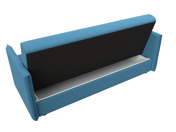 Диван-книжка Лига-018 Рогожка голубой - Вид 7