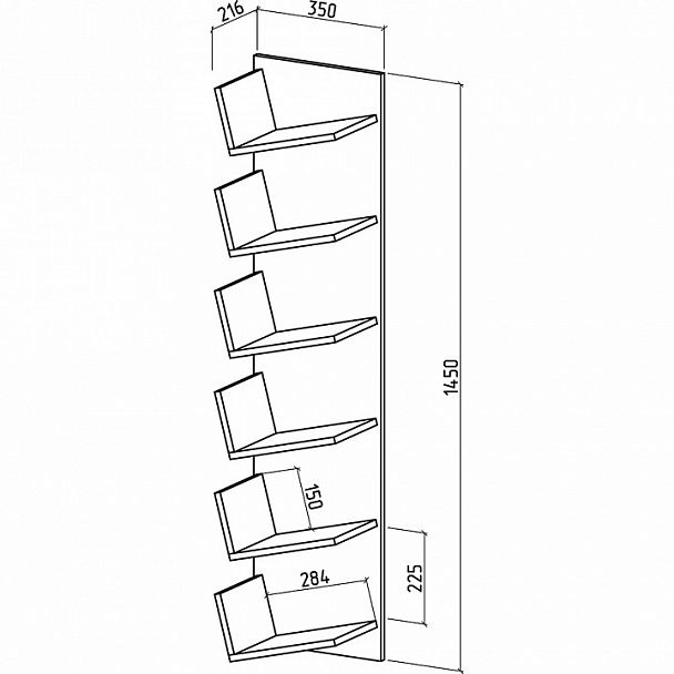 Полка книжная Чайка-4 - Вид 2