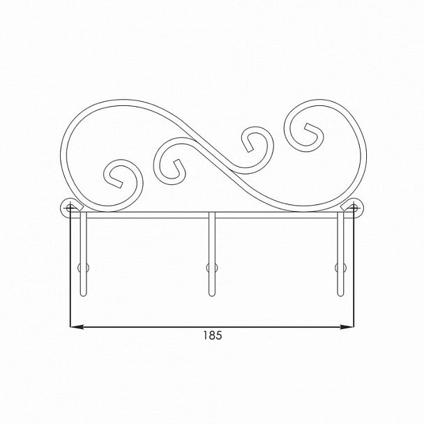 Вешалка настенная Кружева 5 - Вид 2