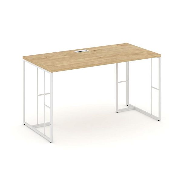 Rift Стол письменный RF.SP-014 Тиквуд Светлый/Металл Белый 1580*700*750 - Вид 1