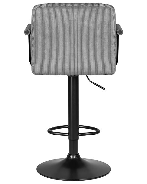 Стул барный DOBRIN KRUGER ARM BLACK (серый вельвет (LAR-E2041-25)) - Вид 5