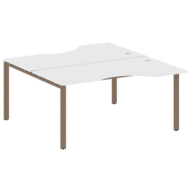 Metal System Р. ст. криволинейная на П-образном м/к БП.РАС-СА-2.1 Белый/Мокко металл 1600*1835*750 - Вид 1