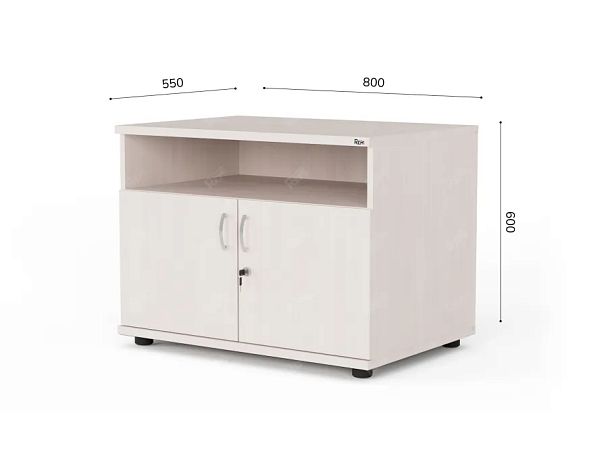 ЛАЙТ / LIGHT RLG018-80x45 Тумба под оргтехнику 80x55x60 Дуб Молочный - Вид 3