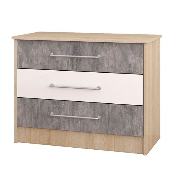 Комод Колибри (800х820х435) дуб сонома/акрил ваниль - Вид 1