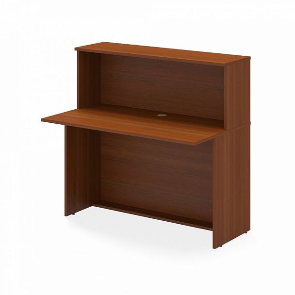 Стойка-ресепшн "Система-M" ПК-УНФО-СКР120х70-В1-35 миланский орех светлый - Вид 1