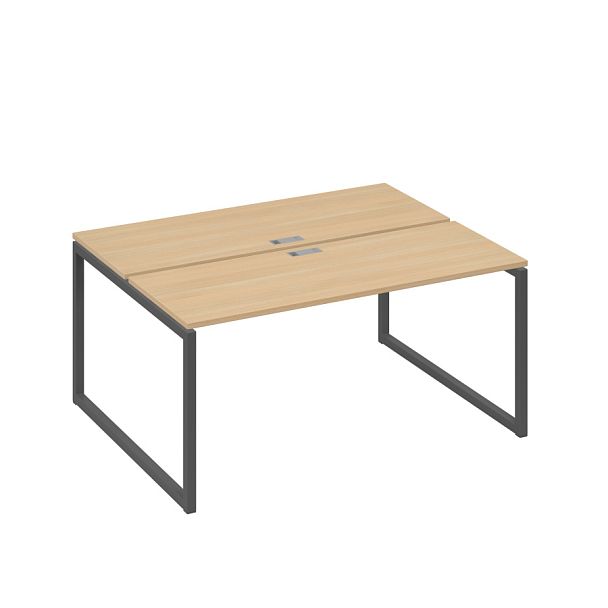 Рабочая станция каркасе QUATTRO (2х160) A4 А4 Б4 172 БП натуральный дуб / металлокаркас антрацит - Вид 1