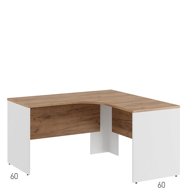 Стол эргономичный левый Tess 140x140x75 дуб крафт золотой - Вид 1