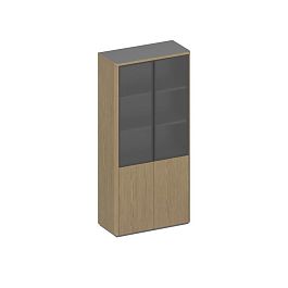 Шкаф для документов ION высокий комбинированный ИН 343 ГР - Фото предпросмотра