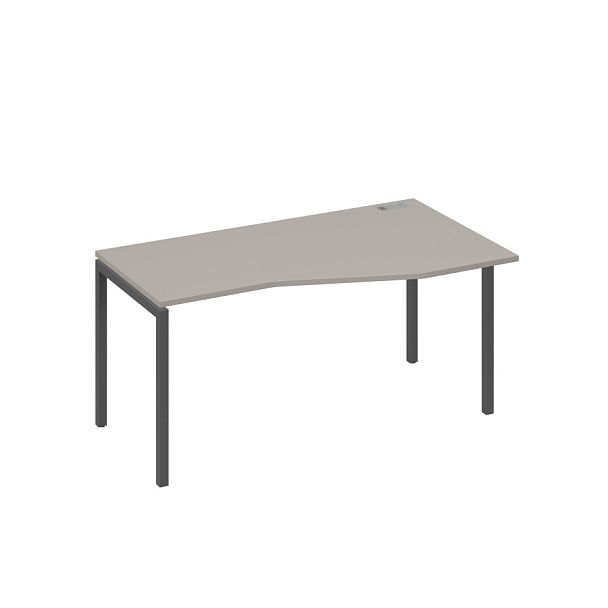Стол эргономичный правый "Техно" на металлокаркасе DUE A4 А4 Б2 066 БП мокко премиум / металлокаркас антрацит - Вид 1
