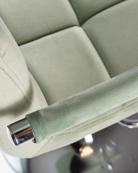 Стул барный DOBRIN KRUGER ARM (мятный велюр (MJ9-87)) - Вид 8