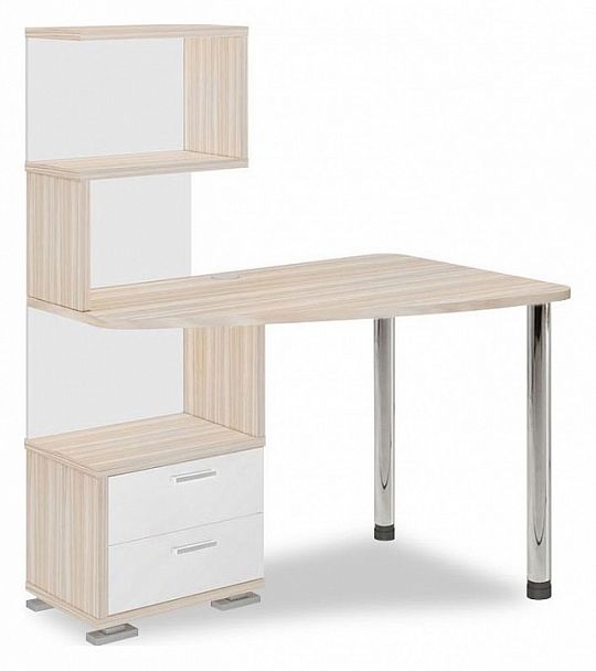 Стол компьютерный Домино СКМ-60 Карамель/Белый правый - Вид 1