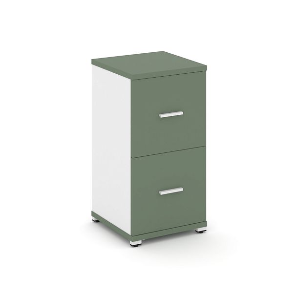 Concept Шкаф 1 узкая секция, 2 ниши CN.STU-212 W Кобо/Белый Бриллиант/Металл Белый 420*420*818 - Вид 1