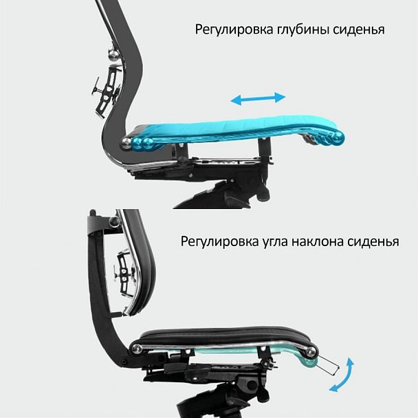 Кресло МЕТТА "YOGA" Y 4DT B2-14D, адаптивная спинка, 3D-подголовник, сверхпрочная сетка, черное - Вид 17