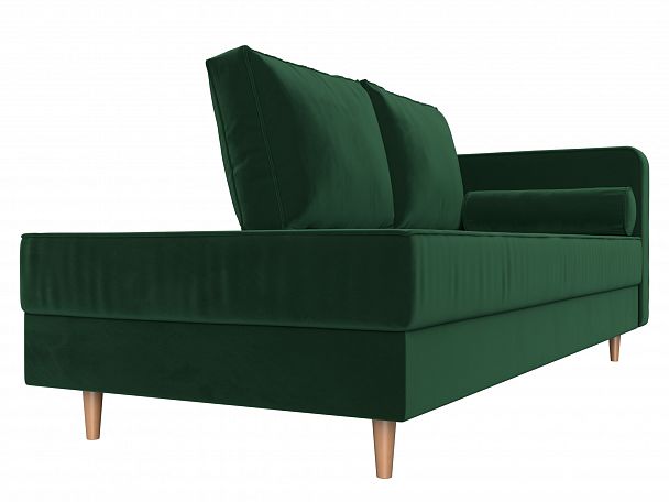 Кушетка Прайм правый (полностью велюр зеленый) - Вид 3