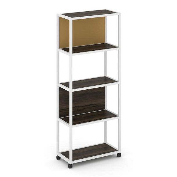Shelf Mobile Стеллаж 5 уровней 1 секция VR.LT-STK-503.10 Дуб Мали/Металл Белый/W-31 1000*400*2000 - Вид 1